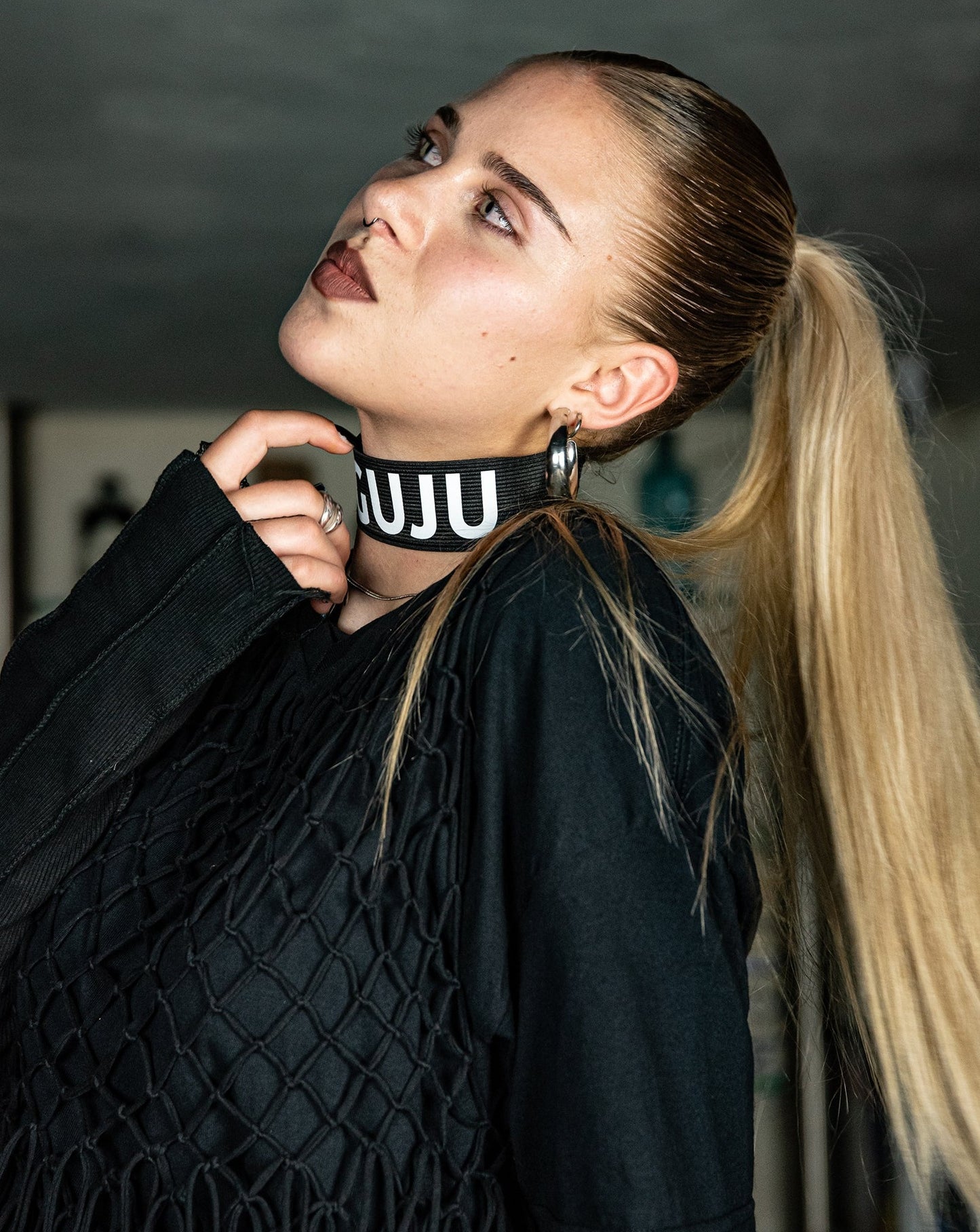 Halsband Schwarz/Weiss